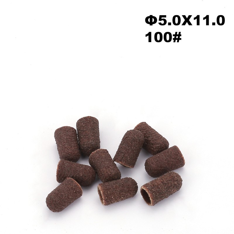 10 pediküüri lihvhülsi pakk Ø5×11, läbimõõt 5 mm, teralisus 100