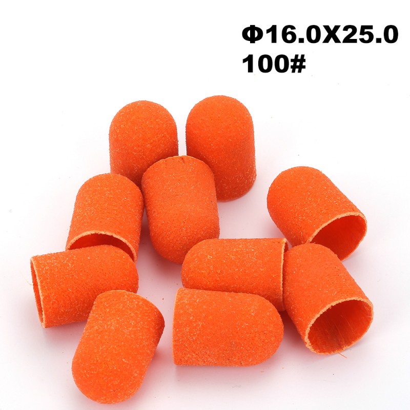10 pediküürilihvhülsi pakk Ø16×25, läbimõõt 16 mm, teravus 100