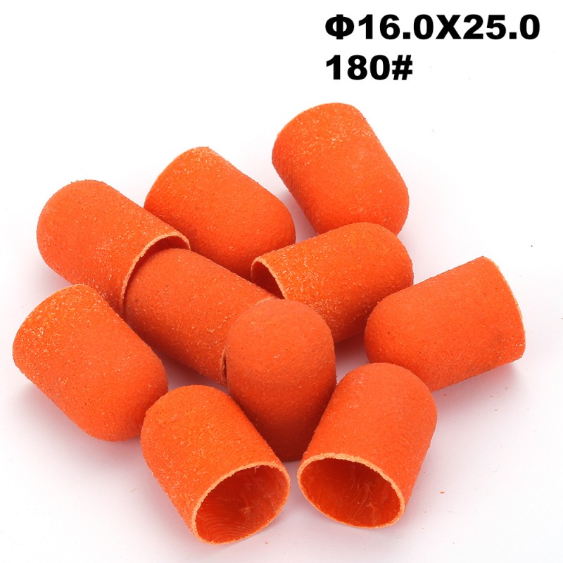 10 pediküürilihvhülsi pakk Ø16×25, läbimõõt 16 mm, teravus 180