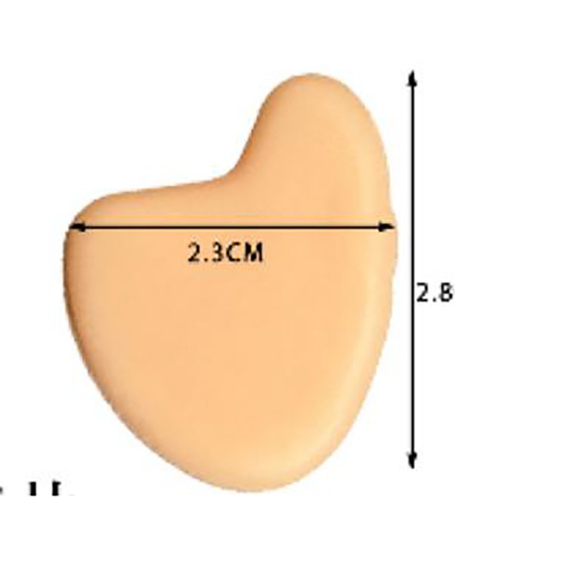 Silikoonist varvastevaheline eraldaja, mõõt 2,3×2,8 cm