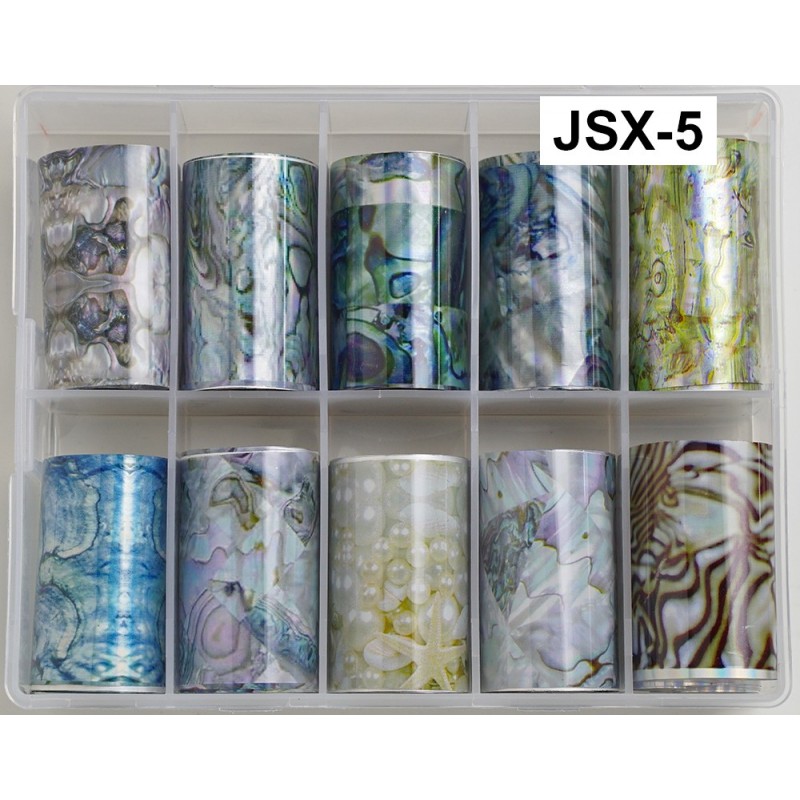 2x kasulikum - pikkus 100cm. Laia küünekunsti fooliumi komplekt JSX-5