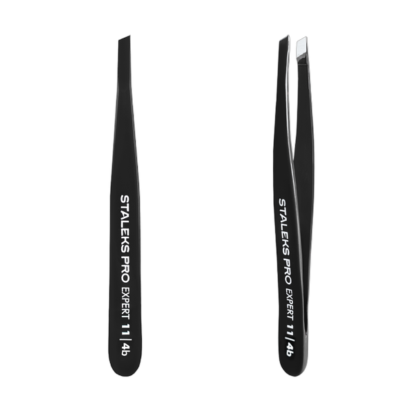 Eyebrow tweezers black EXPERT 11 TYPE 4b (narrow beveled)