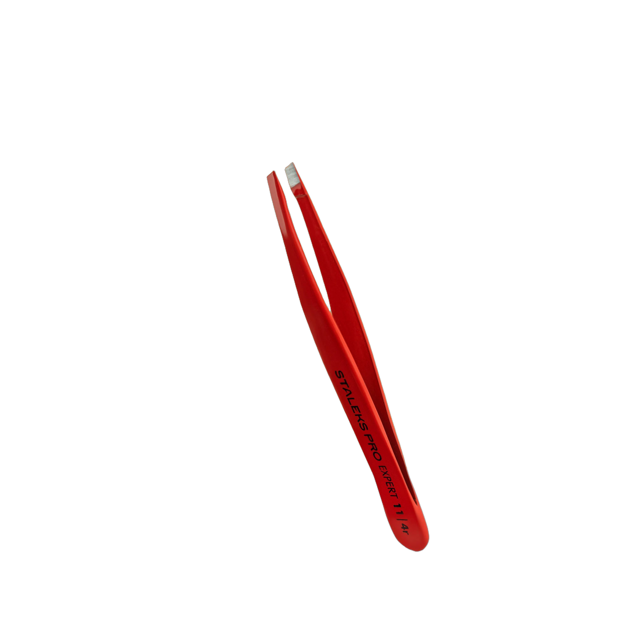 Eyebrow tweezers red EXPERT 11 TYPE 4r (narrow beveled)