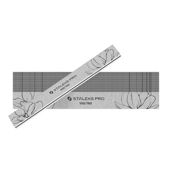 STALEKS PRO EXPERT 20 Mineral Nail File 100/180 Grit — Straight Shape (25 pcs)