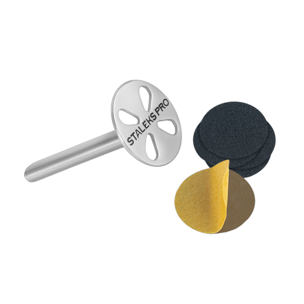 Pedikyyriketta alus STALEKS PRO EXPERT PODODISC XS 10 mm koos 180 grit vahetusfailidega (5 tk)