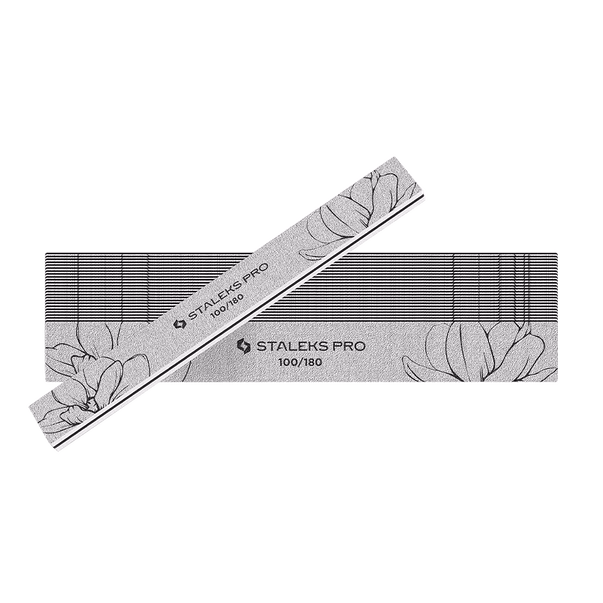 Пилка для ногтей минеральная STALEKS PRO EXPERT 20 100/180 грит (прямая) 25 шт