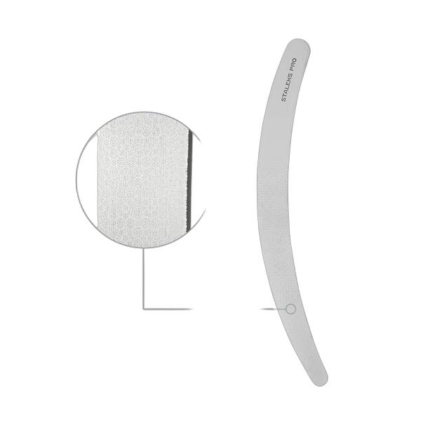 Пилка для ногтей лазерная изогнутая STALEKS PRO EXPERT 10 170 мм (выгнутая)