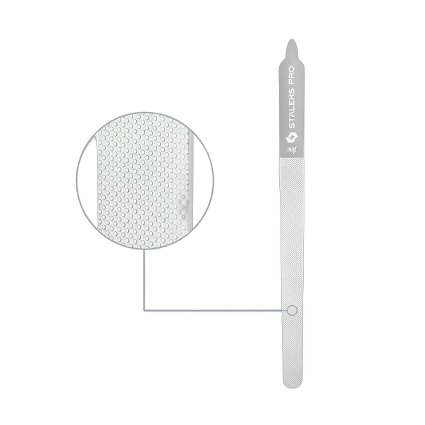 Пилка для нігтів капля лазерная STALEKS PRO EXPERT 11 155 мм (пряма з ручкою)