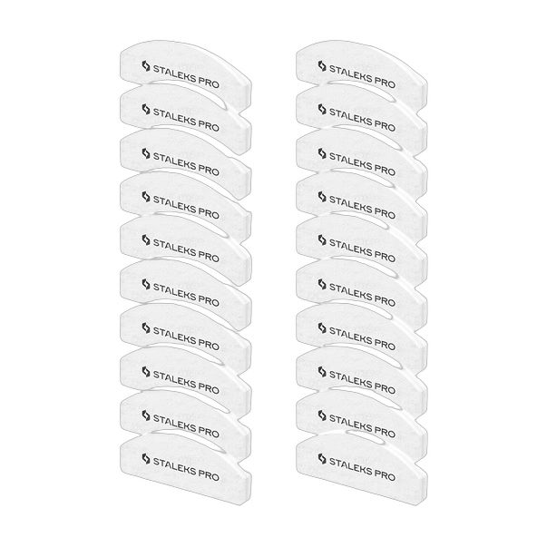 Бафики для ногтей Staleks Pro mini EXPERT 41 100/180 грит полумесяц 20 шт (одноразовые)