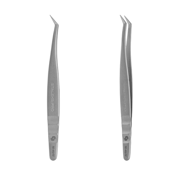 Professional eyelash tweezers EXPERT 40 TYPE 1 (L-shaped, 50')