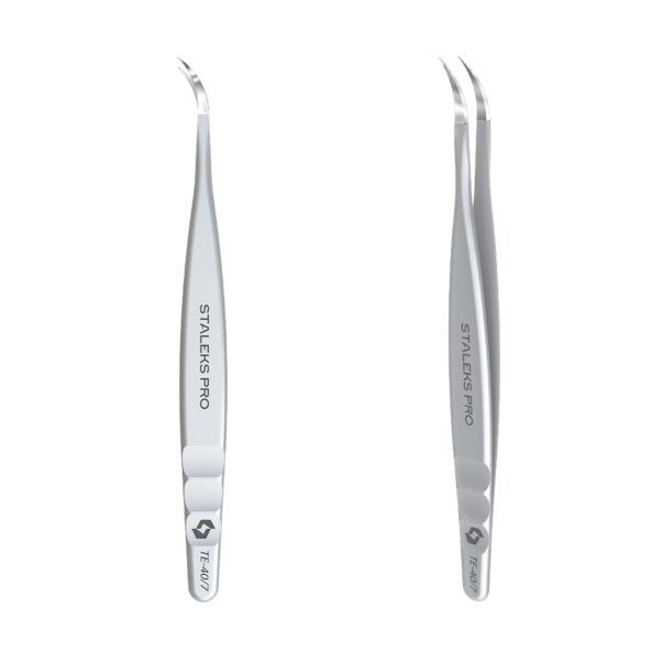Professional eyelash tweezers EXPERT 40 TYPE 7 (curved)