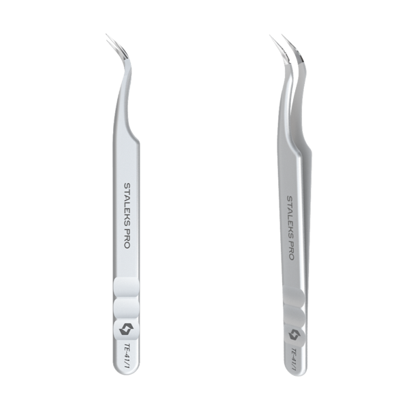 Professional eyelash tweezers EXPERT 41 TYPE 1 (curved)