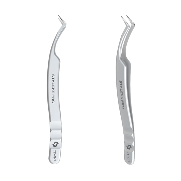 Professional eyelash tweezers EXPERT 41 TYPE 2 (L-shaped, 40')