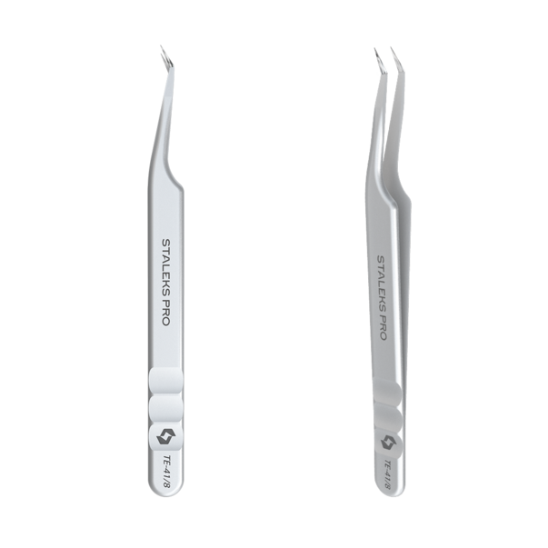 Professional eyelash tweezers EXPERT 41 TYPE 8 (mini L)
