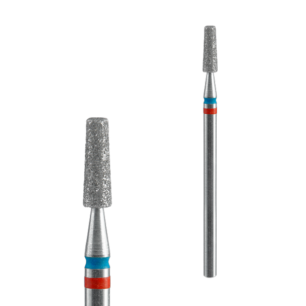 Staleks Pro EXPERT teemantfrees DUO Koonus kärbitud sinine-punane 2,5 x 8 mm