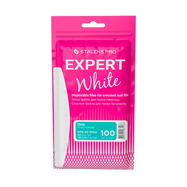 Vahetatavad valged failid poolkuuviilile 100 grit STALEKS PRO EXPERT 42 50 tk