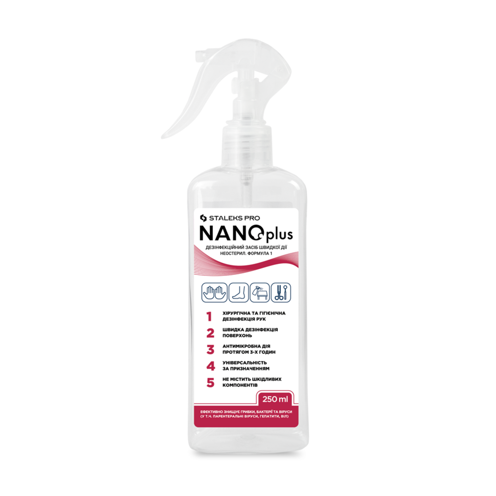 Дезинфицирующее средство быстрого действия NANOplus (триггер) 250 мл