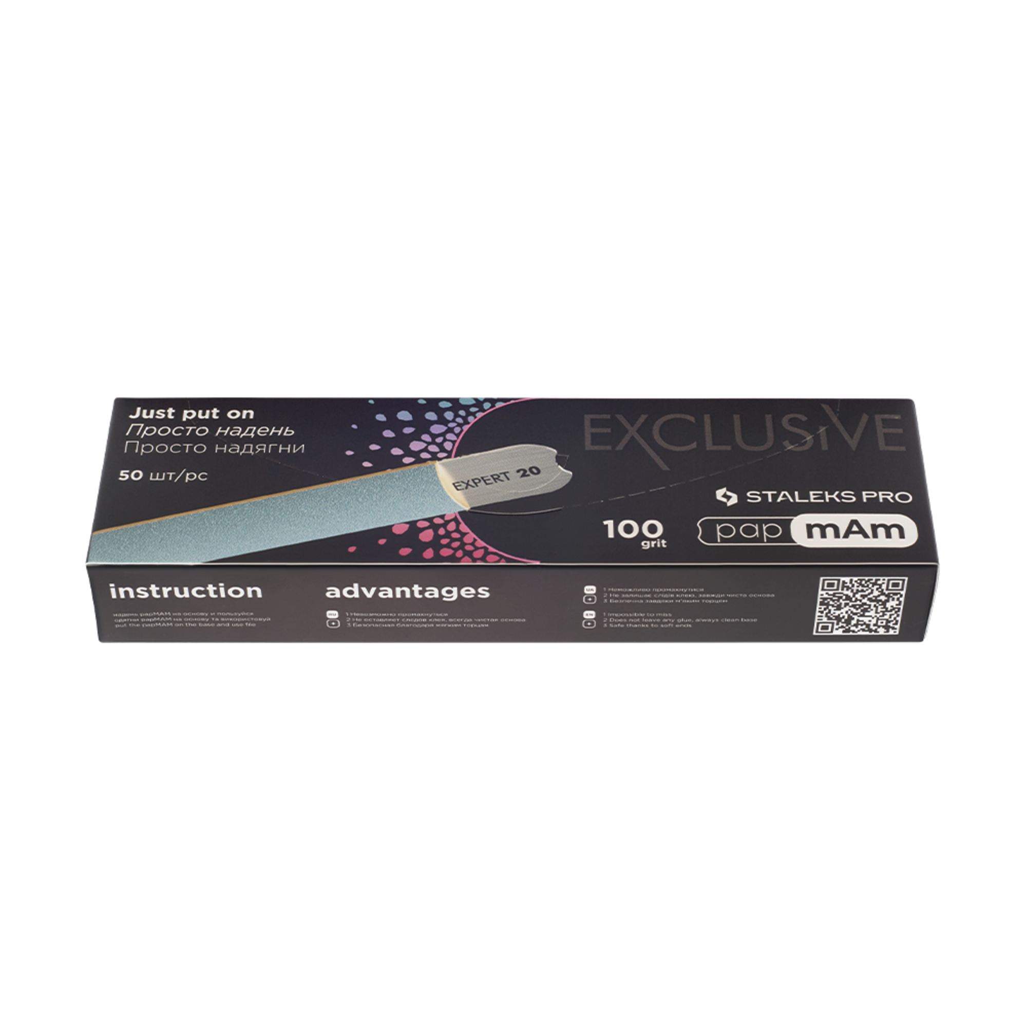 Vahetusfailid papmAm pehmel alusel sirgele viilile 100 gritti STALEKS PRO EXCLUSIVE 20, 30 tk